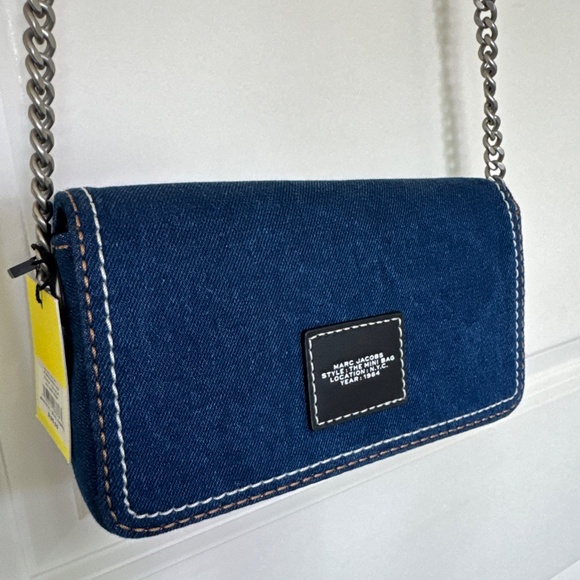 Marc Jacobs The Denim Chain Mini Crossbody Bag - Dark Wash - Picture 2 of 6
